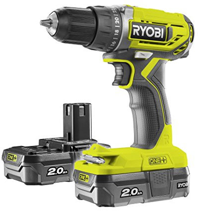 Ryobi R18DD2-220S Taladro Atornillador, 18 V, Verde