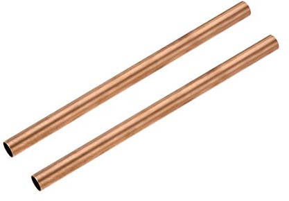 sourcing map 2 Stück 200mm Länge Kupferrohr 12mm Außendurchmesser, Nahtlose Gerades Rohr 0,5mm Wandstärke, Kupfer Rundrohr für Industrie Bauwesen Garten Haushalt Bastelarbeiten Dekoration