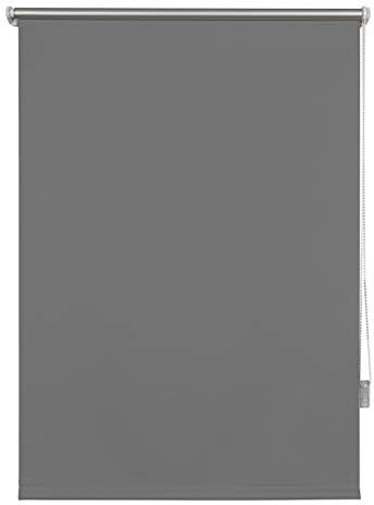 ondeco Thermo-Rollo ohne Bohren, Verdunkelung für Fenster und Türen, Sonnenschutz Fenster innen, Sichtschutz Seitenzugrollo lichtundurchlässig 100x160 cm Grau