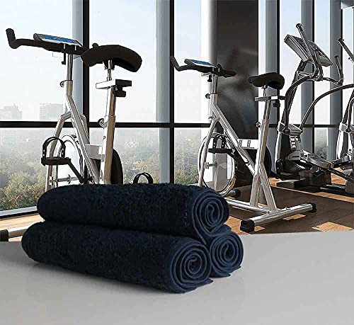 100% Cotton Gym / Sweat Towel, Navy Blue 30cm x 100cm, 500gsm - Bana Kuru Sports