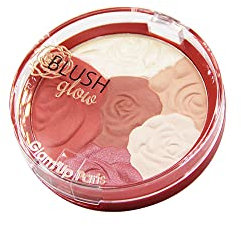 Glam'Up Paris - Blush Enlumineur Rose Glow - Fard à Joues en Poudre Compact Rose - Toucher Scintillant de Longue Durée - Fini Soyeux et Éclatant