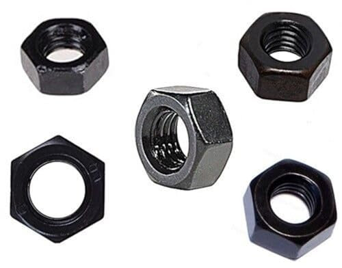 Sechskantmuttern DIN 934 Schwarz Edelstahl M3 M4 M5 M6 M8 M10 M12 SCHWARZE Muttern (50, M 6)