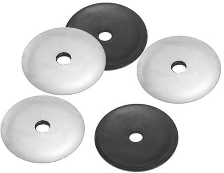 PATIKIL Arandelas de Sellado de Neopreno EPDM con Revestimiento de Acero Inoxidable 304 10 Piezas Arandelas de Goma de Neopreno de 5.5x32mm para Perno Sellado Marinas (#12)