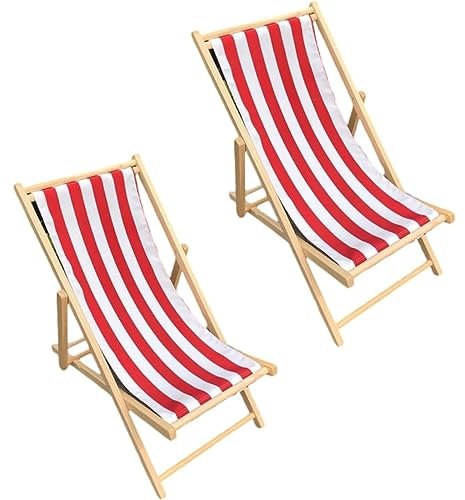 QWPYDXN Gartenstuhl 2er-Pack Oxford-Campingstuhl, Strand-Loungesessel mit Massivholzrahmen, 4-Fach Verstellbarer Klappstuhl mit Rückenlehne Angelstuhl