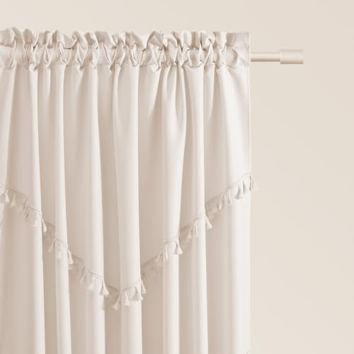 room99 Vorhang mit Kräuselband Chloe 140 x 260 cm Breite x Höhe Schiebegardinen Modern Curtain Wohnzimmer Schlafzimmer Helle Creme, 1 Stück