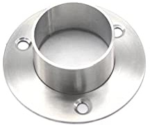 Flangia Staffa for flangia in acciaio inossidabile da 2 pezzi for tubo di collegamento rotondo for tubo di collegamento for tende da armadio 38mm 51mm Hardware for mobili for la casa Flangia Filettata