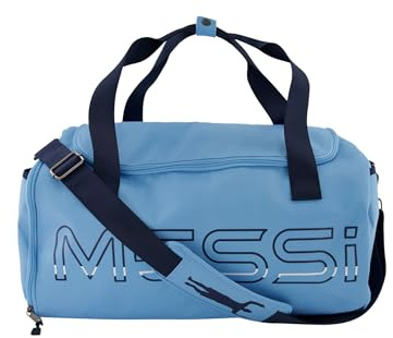 Messi Lifestyle-Reisetasche, Seitentaschen und verstellbarer Riemen, langlebig, Argentinien-Blau, Einheitsgröße, Lifestyle-Reisetasche, Seitentaschen und verstellbarer Riemen, langlebig