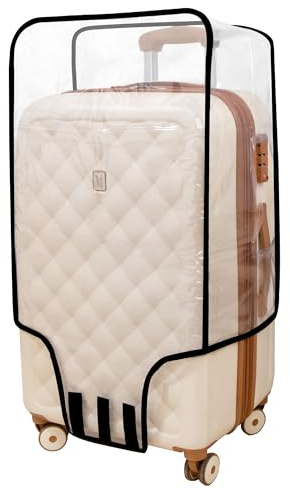 Heveer Housse de Valise Transparente Housse de Protection pour Valise de Voyage Protecteur de Bagages pour les Valises à Roulettes 24 Pouces