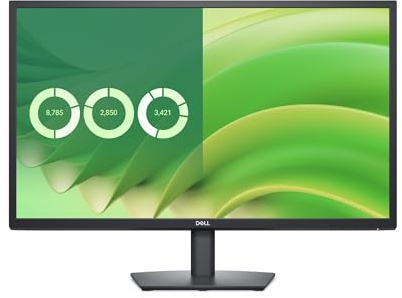 Dell E2725H 27 inch FHD LED Monitor, 1920 x 1080 Resolution - 16.7 Million Colours - 300 cd/m² - 5 ms - VGA - DisplayPort