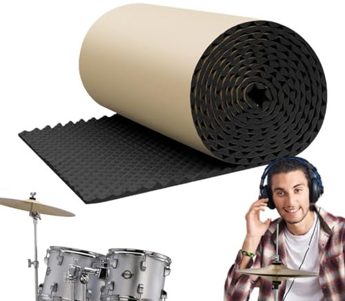 Tapis Insonorisant Pour Voiture, Mousse Isolation Phonique Autocollante, Isolation En Mousse Matériau, Tapis En Mousse Insonorisant, Protection Thermique Pour Toit De Voiture, Porte, Capot,200x50x2cm