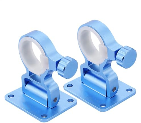 Lot de 2 supports de parapluie, design pliable divisé, construction légère, installation facile, portable, support de parapluie pour extérieur, pêche, chaise, boîte, poteau