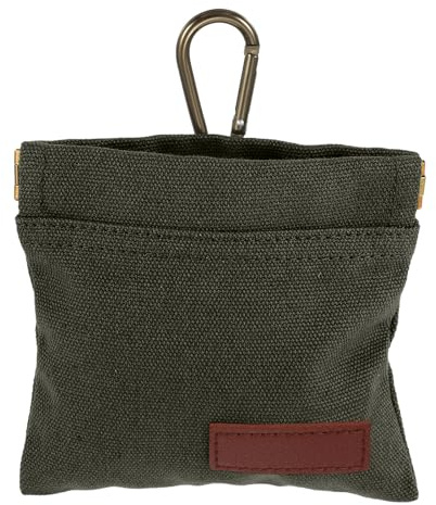 Pochettes à friandises pour chien pour dressage d'animaux de compagnie, pochette verte de poche pour friandises pour chien, sac de marche mains libres, sac de marche avec mousqueton, fermeture