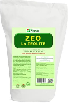 Fitokem Zeo Zeolite Per Piante 6kg Polvere di Roccia per Piante, Orto e Giardino Zeolite per Agricoltura Corroborante Azione Antiparassitaria e Insetticida Piante Naturale, Adesivante Per Trattamenti