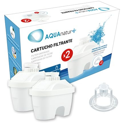 VoltShine Lot de 2 filtres pour carafe purificatrice, éliminent les contaminants, améliorent le goût de l'eau, parfaits pour la consommation quotidienne.