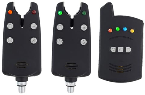 Détecteur de morsure de poisson, détecteur de morsure, indicateurs de morsure de pêche Alarmes d'alarme à LED, kit d'alarme de commande Fournitures de pêche de nuit Pêche en plein air