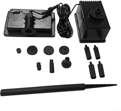 Kit solaire d'extérieur 15 W 7 V avec débit d'eau submersible de 180 l/h et tête maximale de 100 cm pour bassin, jardin, piscine, mini bassin