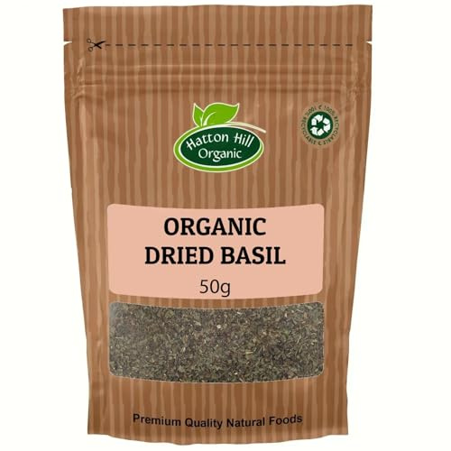 Organic Dried Basil 50g by Hatton Hill Organic
