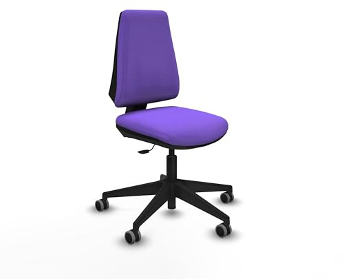 Piqueras y Crespo - Silla para Banco de Trabajo Elche sin Brazos. Equipado con Contacto Permanente Básico y Espuma de Corte. con Ruedas 65 Mm Parqué. Lila