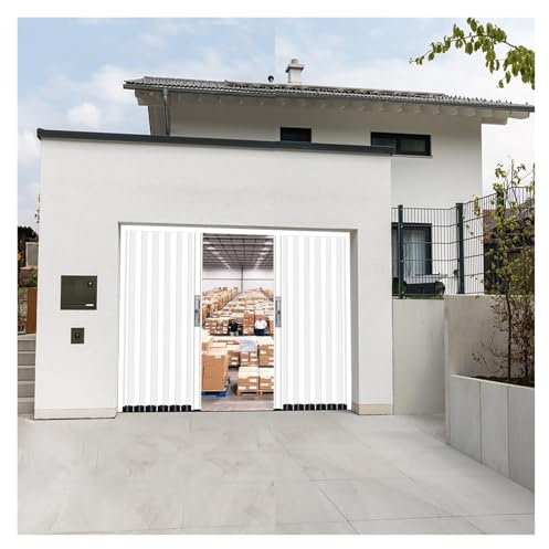 Inredningsdörr av typen dragspel, Skjutdörr i aluminium med dragspelsfunktion och lås, rumsavdelare, gråvit, flera storlekar(White,WxH-5.5X8ft (168x244cm))