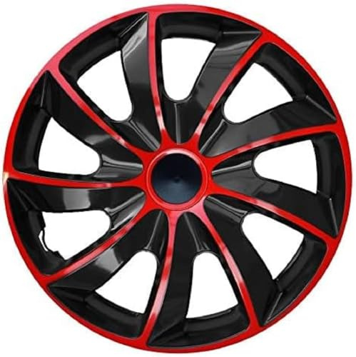 Radzierblende Quad schwarz/rot 13 Zoll 4er Set
