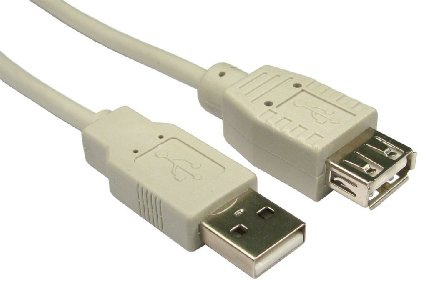 0.5m USB 2.0 Extension Cable - USB A Male to A Female Lead (0.5 Metre)