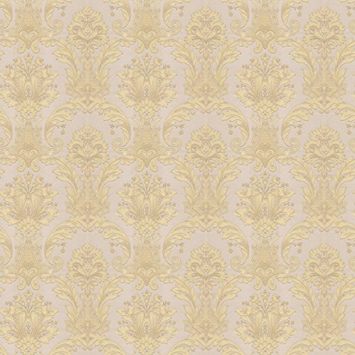 MyTinyWorld Pack of 5 Dolls House Gold Damask Style Wallpaper Sheets