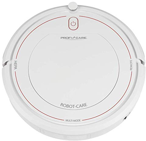 PROFI CARE Aspirateur sans Sac Puissant et Silencieux - Aspirateur PC-BSR 3042 - Aspirateur Robot - avec brosses latérales rotatives - 3 programmes de Nettoyage - avec Accessoires - 1500 mAh - Blanc