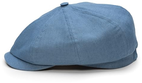 Sterkowski Modell Rowdy | 100% Leinen Schiebermütze für Herren und Frauen | Leicht und Luftig Sommer Flat Cap