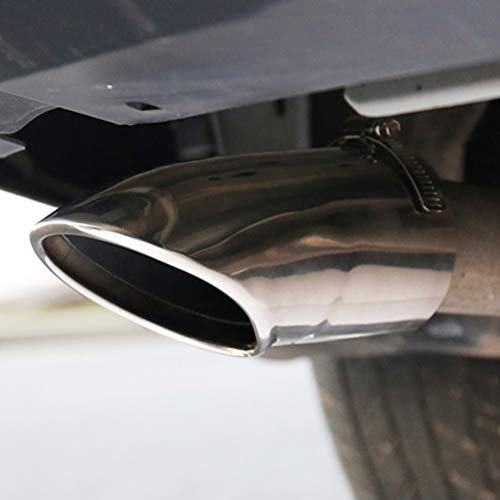 Para Rogue/X-Trail T32 Cromo Acero inoxidable Embellecedor de escape trasero Tubo de cola Punta de silenciador con abrazaderas Cubierta de silenciador Garganta Partes de automóvil Accesorios