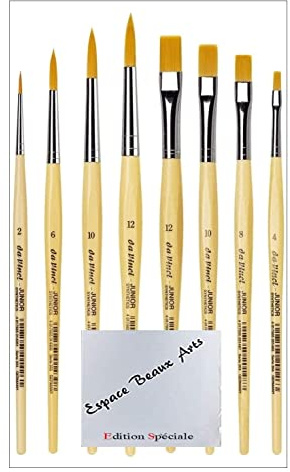 Davinci GH303 Junior Synthetics Malerpinsel, rund Serie 303, Größe, 2, 6, 10. 12 und Davinci GH304 Junior Synthetics Malerpinsel, flach Serie 304,Größe 4,8,10,12