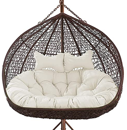 YXZN Balançoire Panier Suspendu Coussin de Siège Jardin Double Suspendu Oeuf Chaise Coussins Patio Jardin Meubles Coussin pour Décoration Intérieure (Seulement Coussin)