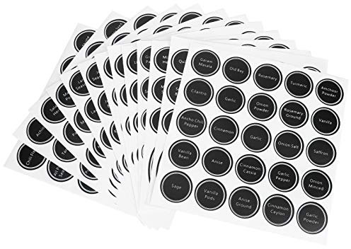 13 piezas de etiquetas adhesivas para cocina, etiquetas para tarros de especias para frascos Etiquetas adhesivas redondas para especias, etiquetas adhesivas para alimentos para botellas, tazas