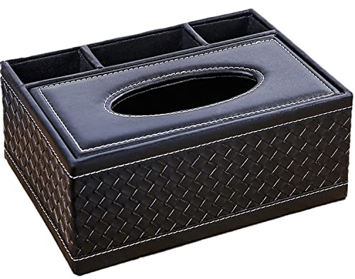 Taschentuchbox/Taschentuchspender/Kosmetiktücherbox,Multifunktionale Aufbewahrungsbox PU-Leder,für Fernbedienung, Stiftaufbewahrung