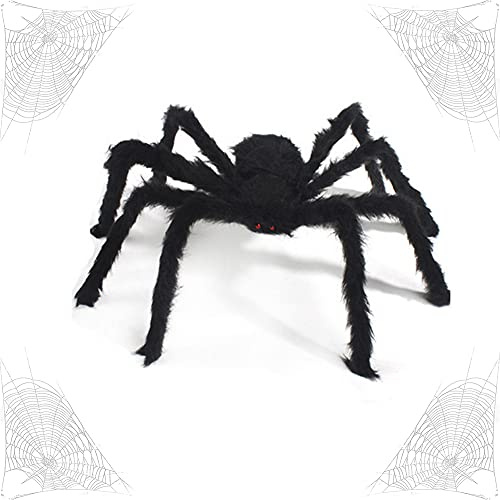 75cm Araña de Halloween,Araña Peluda Gigante,Araña Grande Halloween,Araña Peluda de Halloween,Araña Grande Falsa,Decoración Araña Halloween,para Interiores y Exteriores Jardin Fiesta