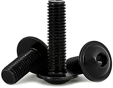 GASELO Bolzenschraube, Gewindeschrauben, Schraube, M4-M12 Bolzen-Innensechskant-Flansch-Halbrundschrauben, M8 (5 Stück), 12 mm (Farbe: M4 (10 Stück))