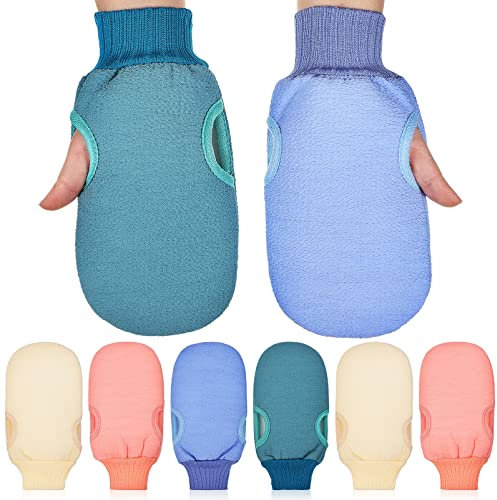 minkissy Peelinghandschuhe 8 Stk Peeling-handschuhe Luffa-körperwäscher Peeling-badehandschuhe Tiefenpeelinghandschuh Duschwäscher Für Den Körper Badeschwamm Luffa-handschuh Fräulein Polyester