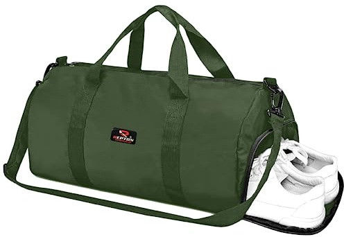Sporttasche mit Schuhfach, faltbar, für Herren und Damen, für Reisen, Fitness, Sporttaschen, Schultergurt, Schwimmen, Basketball, Tennis, Gepäck, Wochenender, leichte Trockentaschen, 37L, Seesack
