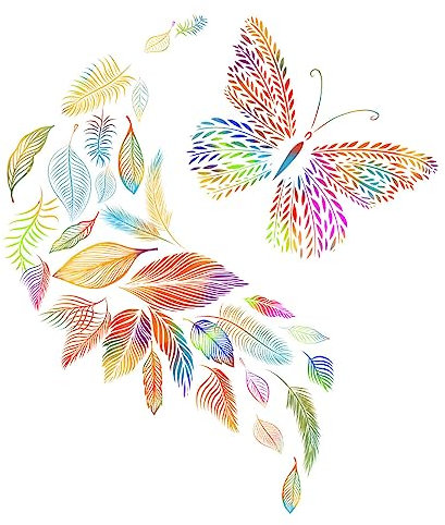 Bunte Schmetterling Wandaufkleber PVC Schmetterling Fliegende Pflanze Baseboard Schlafzimmer Hintergrund Wandaufkleber
