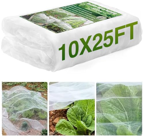 YNERHAI 10 x 7,6 m Gartennetz, ultrafeines Pflanzennetz für Gartenschutz, Gartennetz, Obstbaumnetz für Gemüse, Heidelbeersträucher, lebende Pflanzen, Reihenabdeckung, Bildschirmschutz