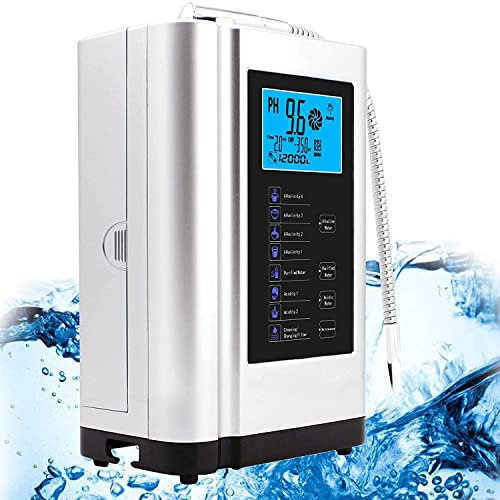 Ionizador De Agua, Máquina Purificadora De Agua,Ionizador De Agua Alcalina Y Máquina De Agua Con Ácido Alcalino Ph3.5-10.5 Sistema De Filtración De Agua Para El Hogar,Filtro De Agua Táctil Lcd,White