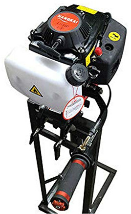 WWENDNDYS Motor fueraborda de 4 tiempos 4 CV refrigerado por aire gasolina de eje corto fueraborda con sistema de refrigeración por aire, motores de gasolina