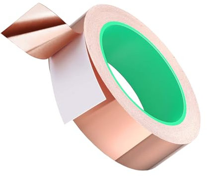 DeJivsin Cinta de cobre contra caracoles, 20 mm x 20 m, valla de caracol, protección contra caracoles para plantas elevadas, cinta de cobre, cinta de lámina de cobre, cinta de protección, valla de