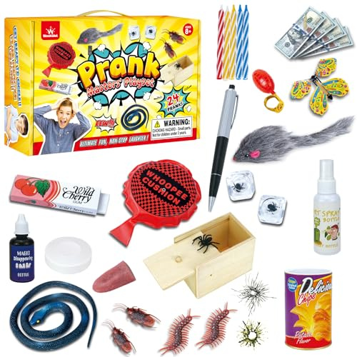 wookidel Prank Stuff - 35 Pranks for Kids & Adults, April Fools, Halloween, Christmas & Birthdays