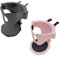Geoyien Posavasos Coche, Portavasos Coche, 2 Piezas Soportes para Bebidas con Clips, con Ventilación de Aire, para Latas de Bebidas Embotelladas, Tazas de Café (Negro+Rosa)