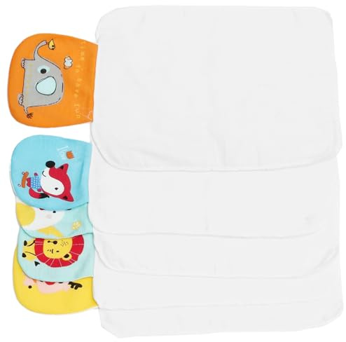 TOYANDONA 5piezas Toallas Absorbentes De Algodón para Bebés Diseño De Animales para Secar El Sudor Espalda Bañeras para Bebes