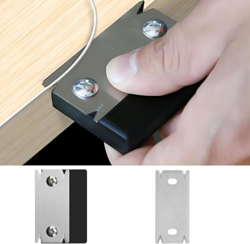 Limeow 1 Pc Araseur de Chant,Plaqueuse de Chant,Coupe Parquet,Plaqueuse Chants Manuelle,Coupe Bordure Bois,Coupe Bordure Placage Avec 2 Lame de Rechange pour Couteau à Banderoler Bois Pvc Abs (Noir)