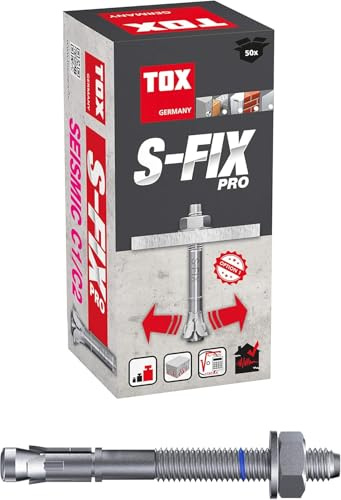 TOX 4010211 Bolzenanker M S-Fix Pro M8 x 95/29 mm, 50 Stück, 04010211, Verzinkt