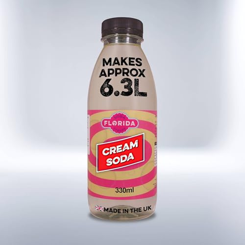 Florida Syrups Flavours Compatible with Sodastream Machines - Soda Drink Flavourings 330 ml (Pack of 1), Cream Soda