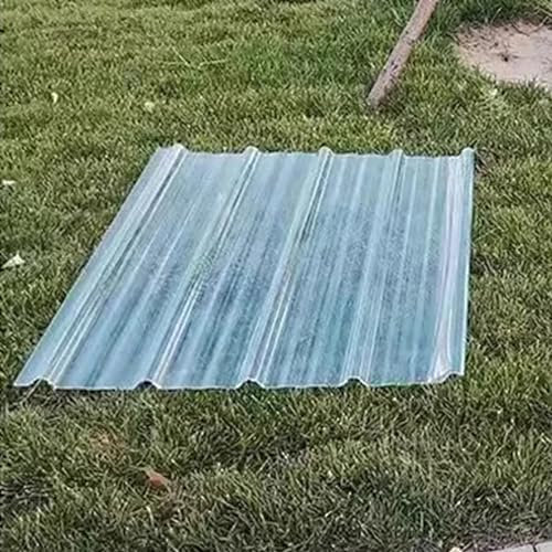 Lot de 16 feuilles de toiture ondulées en fibre de verre transparent de 1 mm d'épaisseur, panneaux isolants à la lumière du jour, carreaux résistants aux chocs pour auvent de serre, 0,9 x 1,5 m
