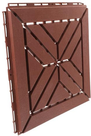 DIYEAH Piastrelle Autobloccanti in Plastica Per Pavimenti Per Terrazze Ad Incastro Piastrelle Decorative Per Giardini Cortili e Balconi Resistenti All Usura e Pratiche Per Uso Prolungato